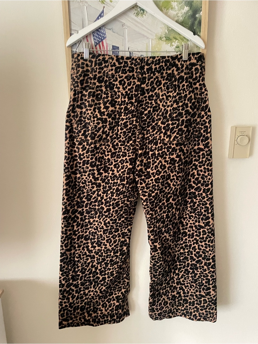 Anthropologie Maeve The Colette High-Rise Wide-Leg Leopard Pants 32 - Picture 6 of 6